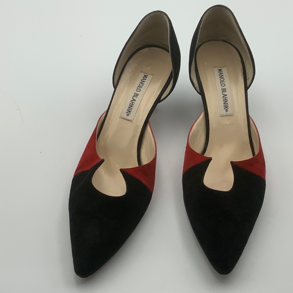 MANOLO BLAHNIK SUEDE HEELS - Picture 1 of 5